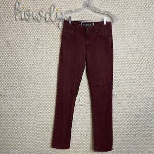 Levi's Burgundy Super Skinny 510 Cotton Vintage Style Mens Jeans Size 29 / 30